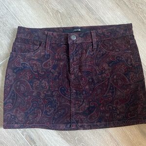 Joe’s Jeans Corduroy Paisley Mini Skirt